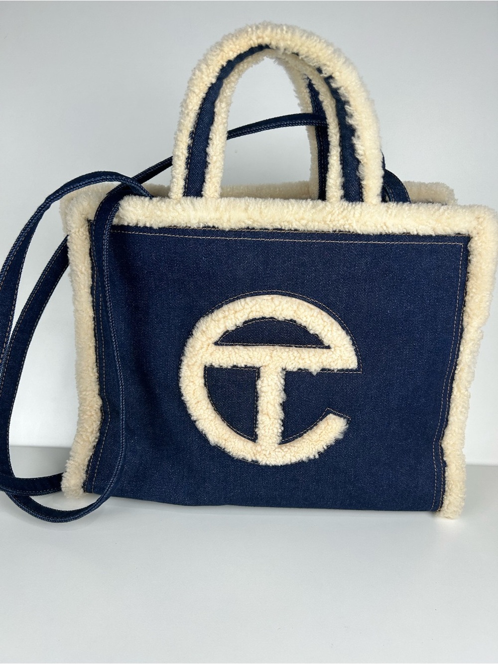 UGG X TELFAR MEDIUM SHOPPER TOTE CROSSBODY DENIM